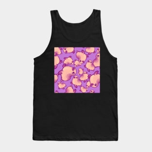 Peachy Baby Seals on Orchid Tank Top